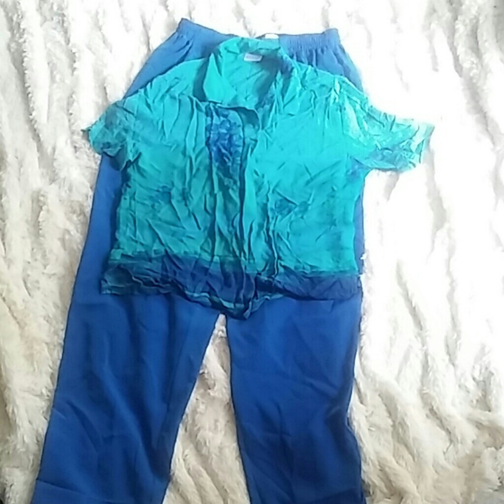 KORET Short Sleeve Button Down Shirt&Pants Set